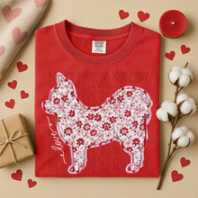 Load image into Gallery viewer, Valentine Red Floral Dog Breed Option DROPDOWN TRANSFER SWD DEC 25
