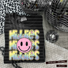 Load image into Gallery viewer, Rainbow Checker Pink Happy Stacked Mascots Dropdown TRANSFER CAP JUNE 25
