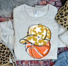 Load image into Gallery viewer, Play Ball Basketball Happy Face Hat DROPDOWN TRANSFER BIA

