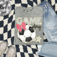 Load image into Gallery viewer, Dalmatian Game Day Soccer With Bow DROPDOWN TRANSFER CAP FEB
