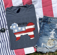 Load image into Gallery viewer, Patriotic Dog Designs Black Text SWD MAY DROPDOWN TRANSFER
