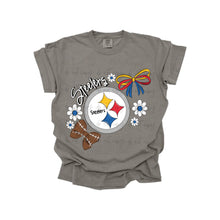 Load image into Gallery viewer, Bow + Flower Football Team DROPDOWN TRANSFER MWG JUNE 25
