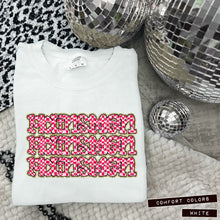 Load image into Gallery viewer, Pink Checker Gold Glitter Mascot Dropdown TRANSFER CAP APR
