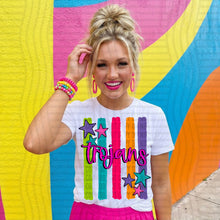 Load image into Gallery viewer, Rainbow Stripes Stars School Mascots DROPDOWN TRANSFER CAP MAY 26
