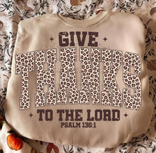 Load image into Gallery viewer, Give Thanks To The Lord Leopard TRANSFER ET OCT 25
