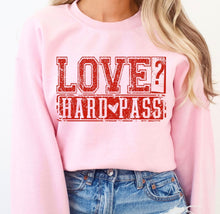 Load image into Gallery viewer, Love Hard Pass Red Glitter TRANSFER DWD
