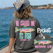 Load image into Gallery viewer, He Called Me To Fish Pink Blue WITH Pocket TRANSFER CARTER APR 26
