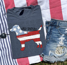 Load image into Gallery viewer, Patriotic Dog Designs Black Text SWD MAY DROPDOWN TRANSFER
