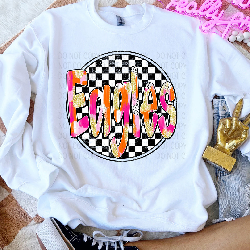 Preppy Checkered Mascot Dropdown TRANSFER SWD TEMP