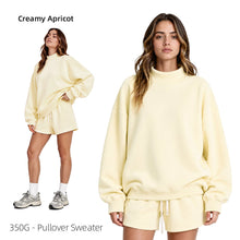 Load image into Gallery viewer, Women’s Blank Mock Neck Pullover &amp; Short Set 12 Colors

