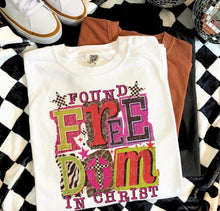 Load image into Gallery viewer, Found Freedom In Christ Leopard Checker Block Letters TRANSFER DWD NOV 25
