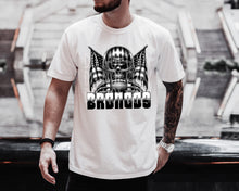 Load image into Gallery viewer, Black And White Skull Football Mascots DROPDOWN TRANSFER
