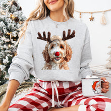 Load image into Gallery viewer, Christmas Red Nose Antler Dogs Dropdown TRANSFER
