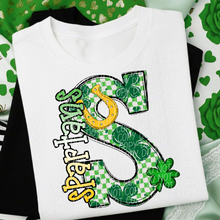 Load image into Gallery viewer, St Patrick’s Day Checkered Mascots DROPDOWN TRANSFER CSD JAN 26
