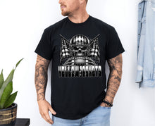 Load image into Gallery viewer, Black And White Skull Football Mascots DROPDOWN TRANSFER
