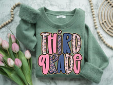 Load image into Gallery viewer, Pink Blue Gold Glitter Alpha B2S Grades DROPDOWN TRANSFER
