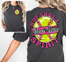 Load image into Gallery viewer, Softball Spirit With Pocket Customized DROPDOWN DTF TRANSFER BIA
