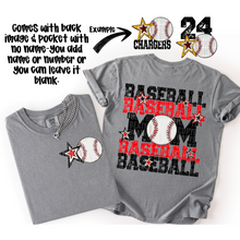 Load image into Gallery viewer, Baseball Mom Customizable DROPDOWN With Pocket TRANSFER SDD AUGUST
