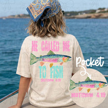 Load image into Gallery viewer, He Called Me To Fish Pink Blue WITH Pocket TRANSFER CARTER APR 26
