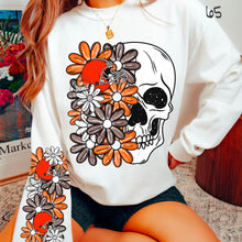 Load image into Gallery viewer, Floral Skulls And Letters Sports Team With Sleeve TRANSFER MMD
