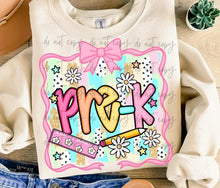 Load image into Gallery viewer, Preppy Paint Brush Pink Bow Frame School Grades DROPDOWN TRANSFER

