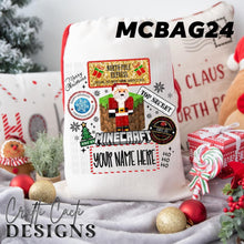 Load image into Gallery viewer, Santa Sacks Faux Embroidery CUSTOMIZED DTF DROPDOWN Transfer CCD
