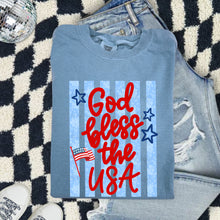 Load image into Gallery viewer, God Bless The USA Light Blue Stripes TRANSFER TCC ET MAR 26

