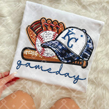 Load image into Gallery viewer, Gameday Sequin Baseball Hat Glove Teams Dropdown TRANSFER CCD INS
