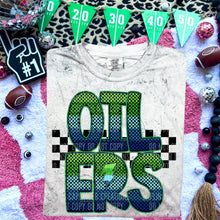 Load image into Gallery viewer, Blue Green Electric Check Mascot Dropdown TRANSFER CAP MAR
