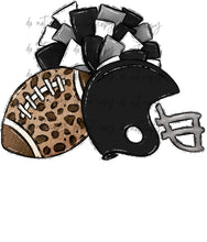 Load image into Gallery viewer, Football Pom Helmet (Add Name) Customized DTF TRANSFER
