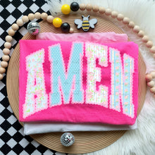 Load image into Gallery viewer, Amen Teal Polka Lace Arch TRANSFER TCC ET MAR 26
