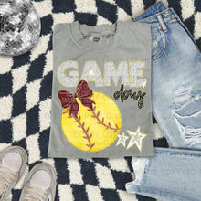 Load image into Gallery viewer, Dalmatian Game Day Softball With Bow DROPDOWN TRANSFER CAP FEB
