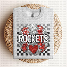 Load image into Gallery viewer, Baseball Mascots Faux Embroidery Checkered Sequin DROP DOWN TRANSFER ECHT 24
