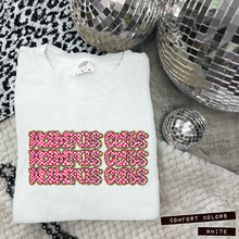 Load image into Gallery viewer, Pink Checker Gold Glitter Mascot Dropdown TRANSFER CAP APR
