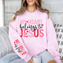 Load image into Gallery viewer, My Heart Belongs To Jesus Blk SLEEVE OPTION TRANSFER DWS
