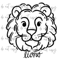 Load image into Gallery viewer, Doodle Single Color Mascots Dropdown TRANSFER
