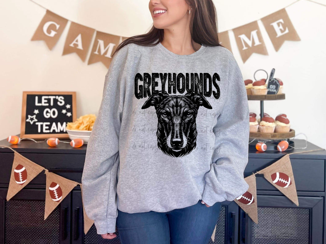 Greyhounds BW Mascot TRANSFER