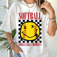 Load image into Gallery viewer, Baseball + Softball + T-Ball Smells Like A Home Run DROPDOWN TRANSFER MZM FEB 26
