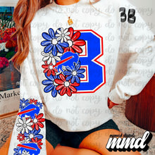 Load image into Gallery viewer, Floral Skulls And Letters Sports Team With Sleeve TRANSFER MMD
