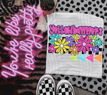 Load image into Gallery viewer, Preppy Bright Floral Mascot Dropdown TRANSFER CAP MAY

