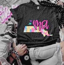 Load image into Gallery viewer, Preppy Bright Brushstroke States (all 50 states available) TRANSFER CAP APR
