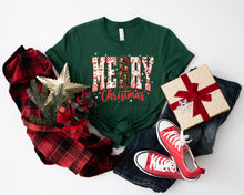 Load image into Gallery viewer, Merry Christmas Red White Plaid Santa TRANSFER ET OCT 25
