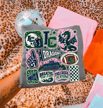 Load image into Gallery viewer, Team Doodle Collage TRANSFER PEACHY SEP 26
