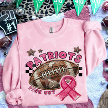 Load image into Gallery viewer, Pink Out Football Faux Embroidery Mascot DROPDOWN TRANSFER HMWK 24

