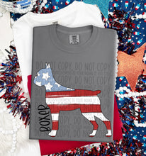 Load image into Gallery viewer, Patriotic Dog Designs Black Text SWD MAY DROPDOWN TRANSFER
