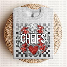 Load image into Gallery viewer, Baseball Mascots Faux Embroidery Checkered Sequin DROP DOWN TRANSFER ECHT 24
