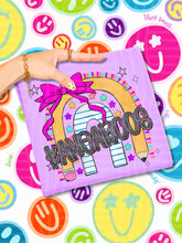 Load image into Gallery viewer, Rainbow Crayon Pink Bow School Mascots DROPDOWN TRANSFER CAP JUNE 26
