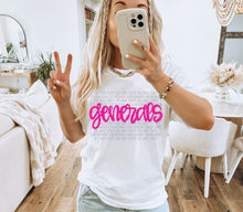 Load image into Gallery viewer, Pink Handlettering Mascot Dropdown TRANSFER CAP FEB
