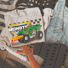 Load image into Gallery viewer, Monster J Trucks Checkered DROPDOWN TRANSFER TGG MAR
