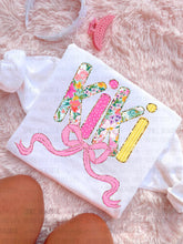 Load image into Gallery viewer, Floral Polka Gold Glitter Titles DROPDOWN TRANSFER CARTER APR 26
